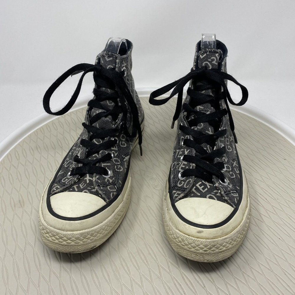 Converse High Tops 7.5 Women Shoes Goretex Sneakers Black Waterproof Spell Out - Picture 7 of 12